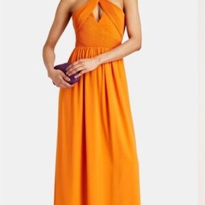 NWT Vibrant Orange Strapless Maxi Dress- sz 4